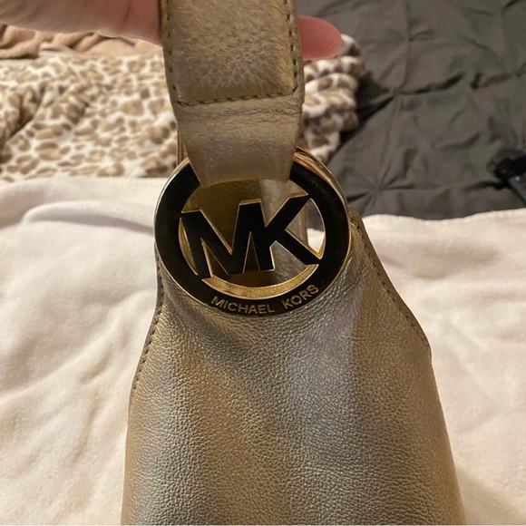 GOLD michael Kors hobo bag - Picture 1 of 10